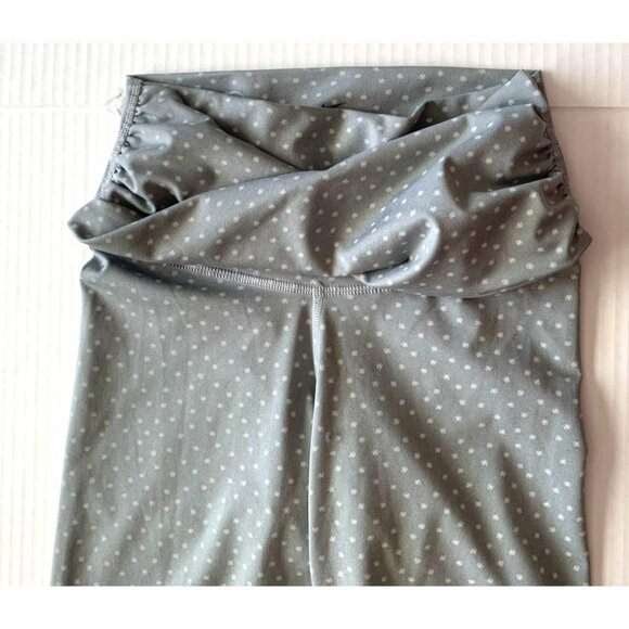 Nike Dri Fit Womens Size Small Twist Waist Gray Polka Dot Legging Criss Cross Wa - Picture 2 of 6